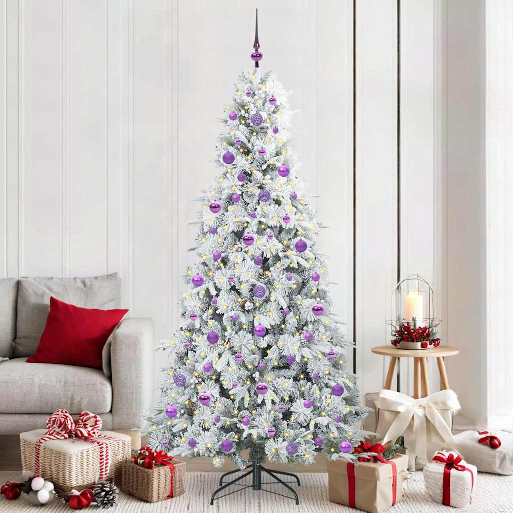 Kunstmatige Inklapbare Kerstboom Wit 210 cm PE en PVC is nu te koop bij PeponiXL, paradijselijk wonen!