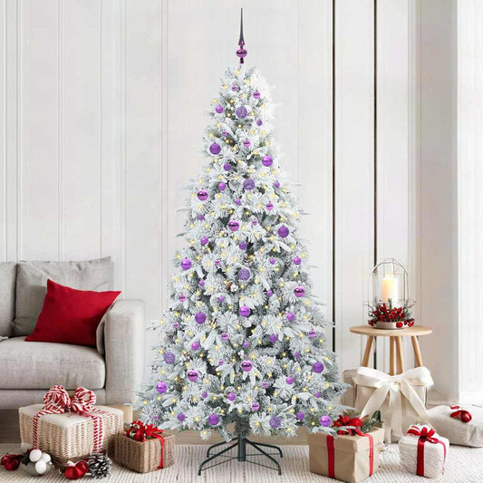 Kunstmatige Inklapbare Kerstboom Wit 210 cm PE en PVC is nu te koop bij PeponiXL, paradijselijk wonen!