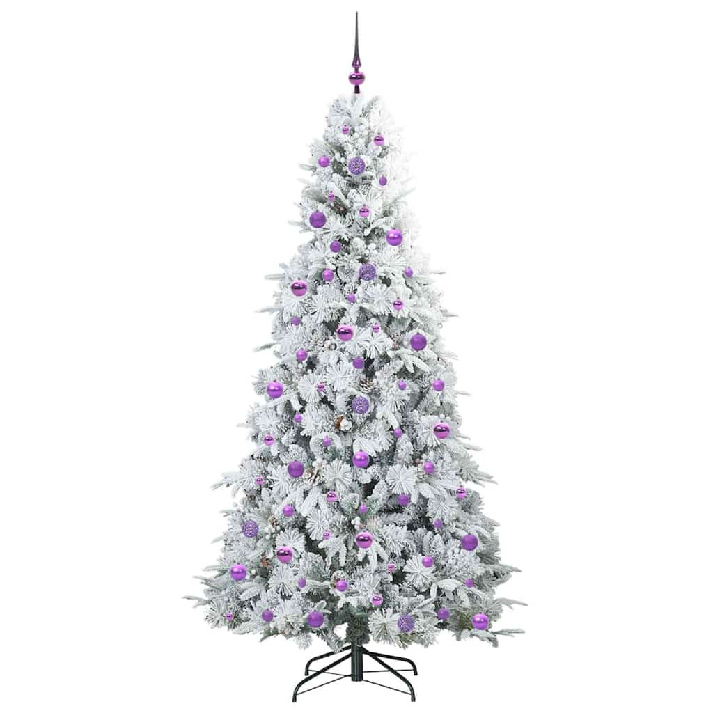 Kunstmatige Inklapbare Kerstboom Wit 210 cm PE en PVC is nu te koop bij PeponiXL, paradijselijk wonen!
