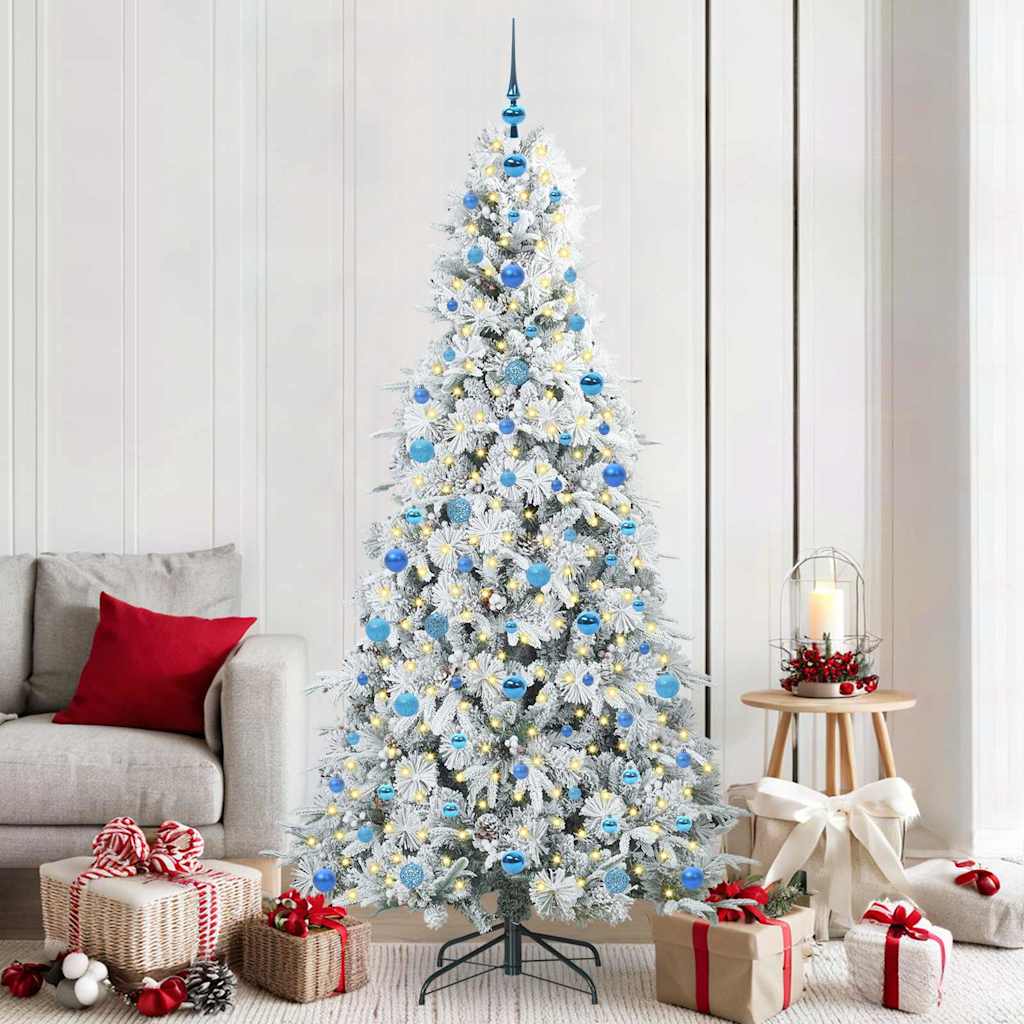 Kunstmatige Inklapbare Kerstboom Wit 210 cm PE en PVC is nu te koop bij PeponiXL, paradijselijk wonen!