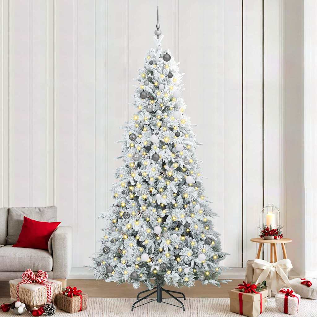 Kunstmatige Inklapbare Kerstboom Wit 240 cm PE en PVC is nu te koop bij PeponiXL, paradijselijk wonen!