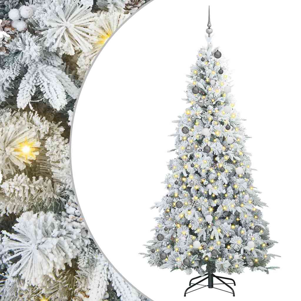 Kunstmatige Inklapbare Kerstboom Wit 240 cm PE en PVC is nu te koop bij PeponiXL, paradijselijk wonen!