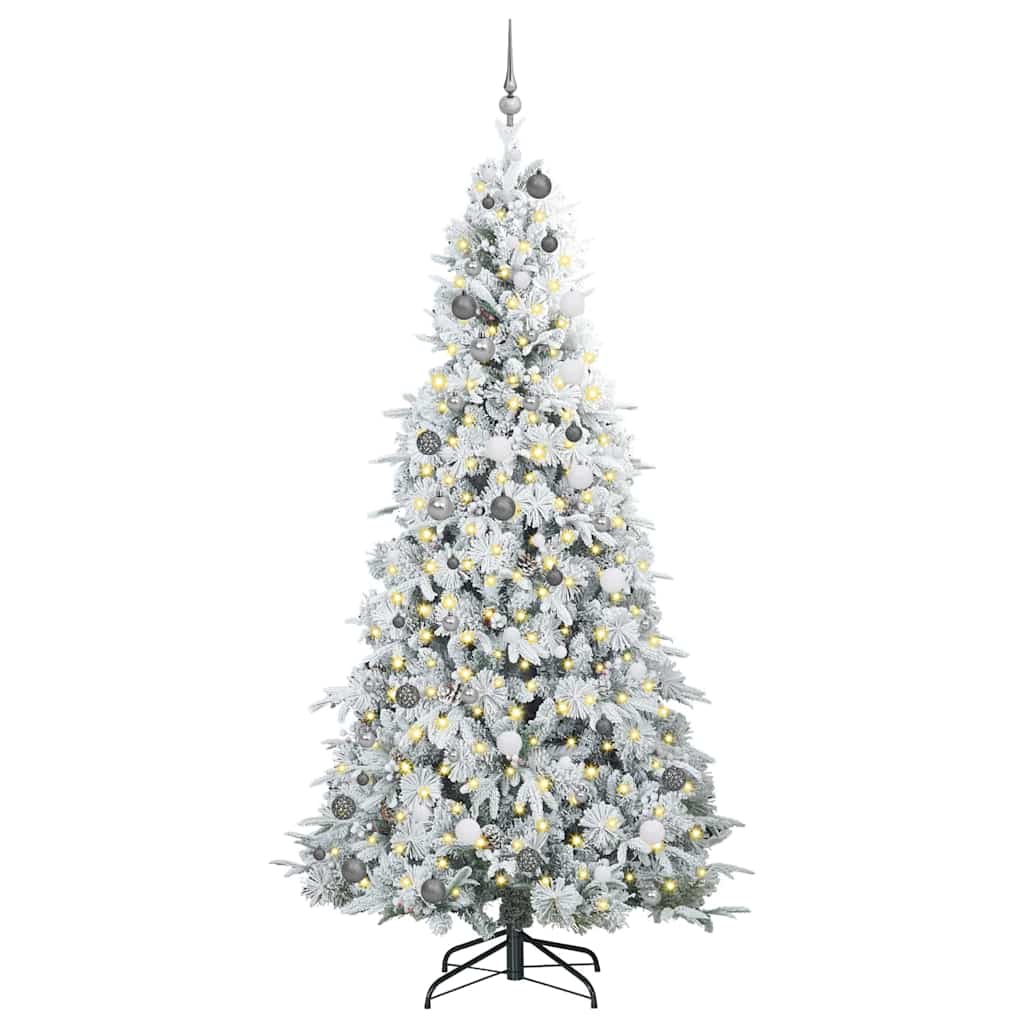 Kunstmatige Inklapbare Kerstboom Wit 240 cm PE en PVC is nu te koop bij PeponiXL, paradijselijk wonen!