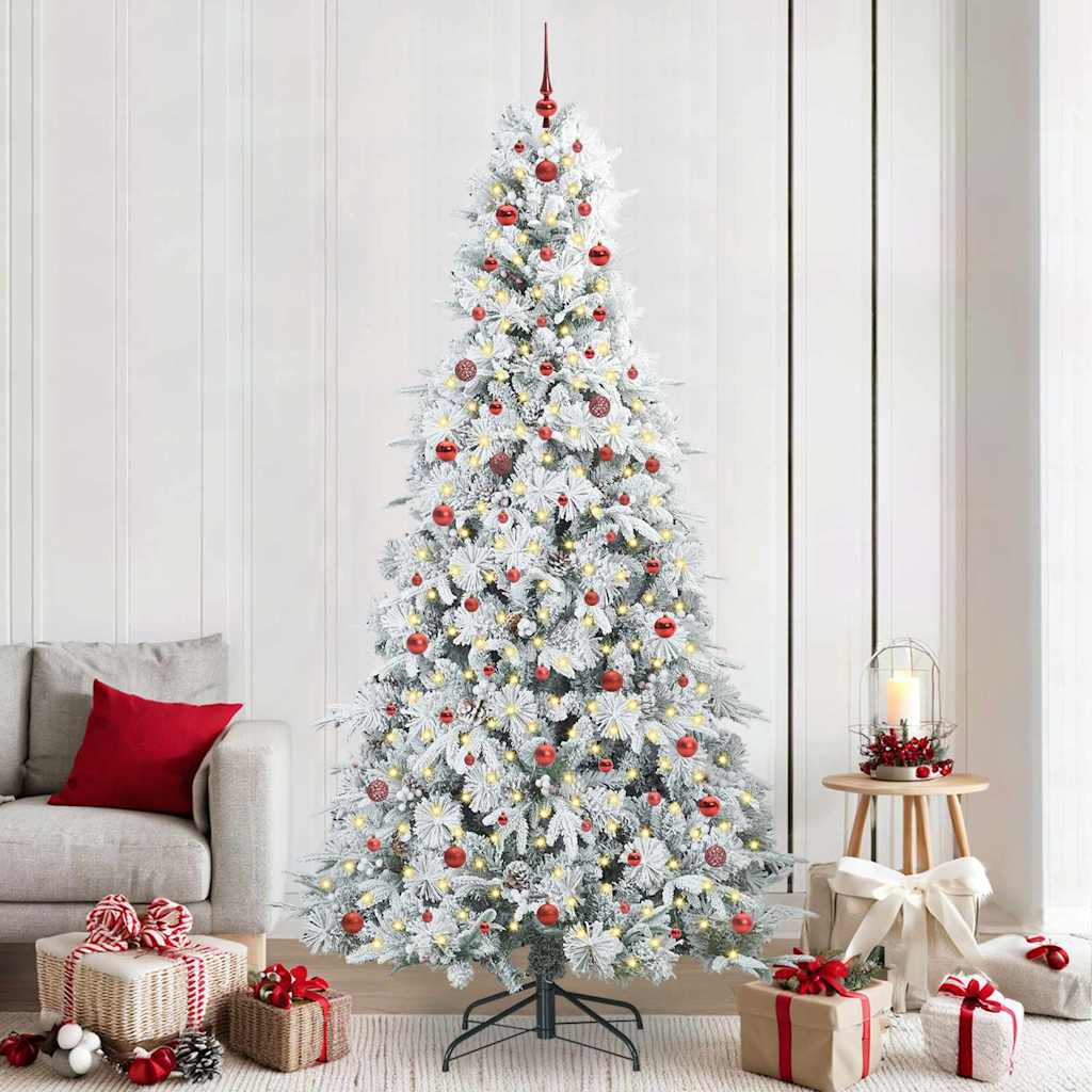 Kunstmatige Inklapbare Kerstboom Wit 240 cm PE en PVC is nu te koop bij PeponiXL, paradijselijk wonen!