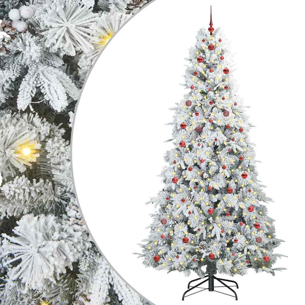 Kunstmatige Inklapbare Kerstboom Wit 240 cm PE en PVC is nu te koop bij PeponiXL, paradijselijk wonen!