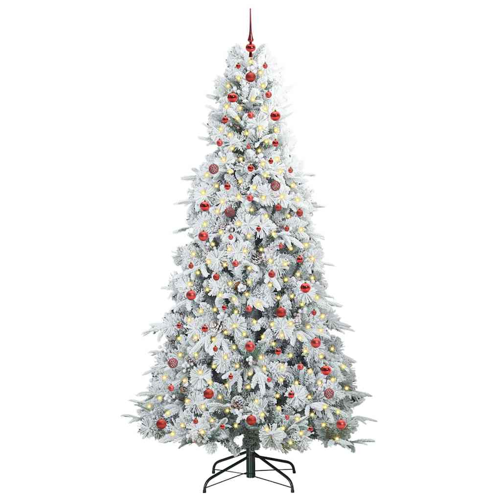Kunstmatige Inklapbare Kerstboom Wit 240 cm PE en PVC is nu te koop bij PeponiXL, paradijselijk wonen!