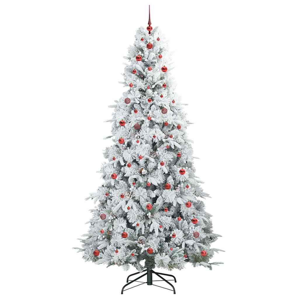 Kunstmatige Inklapbare Kerstboom Wit 240 cm PE en PVC is nu te koop bij PeponiXL, paradijselijk wonen!