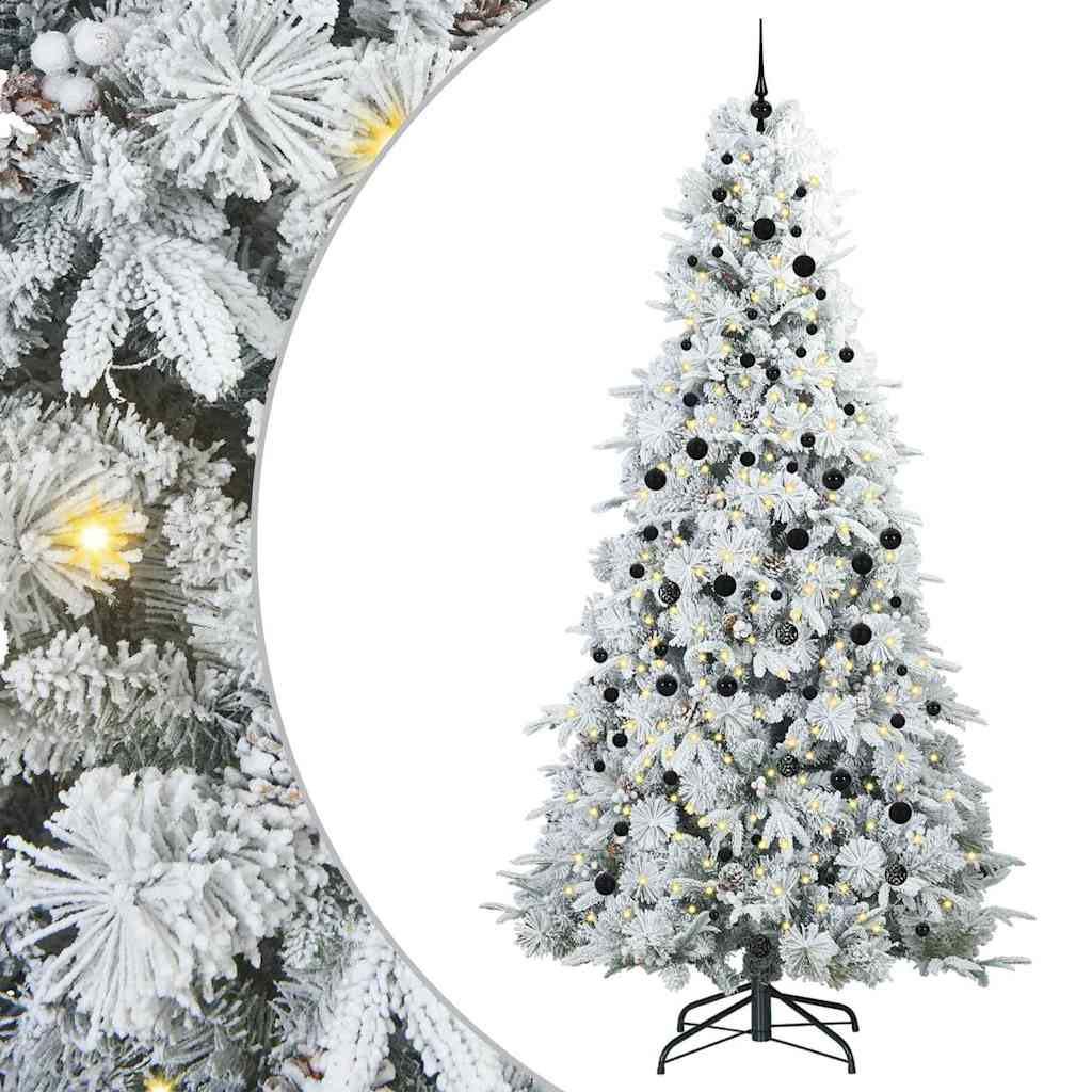 Kunstmatige Inklapbare Kerstboom Wit 240 cm PE en PVC is nu te koop bij PeponiXL, paradijselijk wonen!