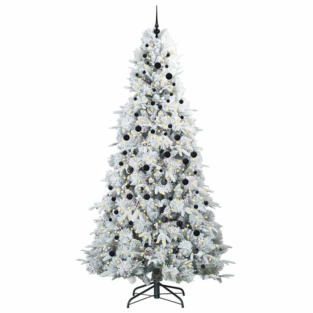 Kunstmatige Inklapbare Kerstboom Wit 240 cm PE en PVC is nu te koop bij PeponiXL, paradijselijk wonen!