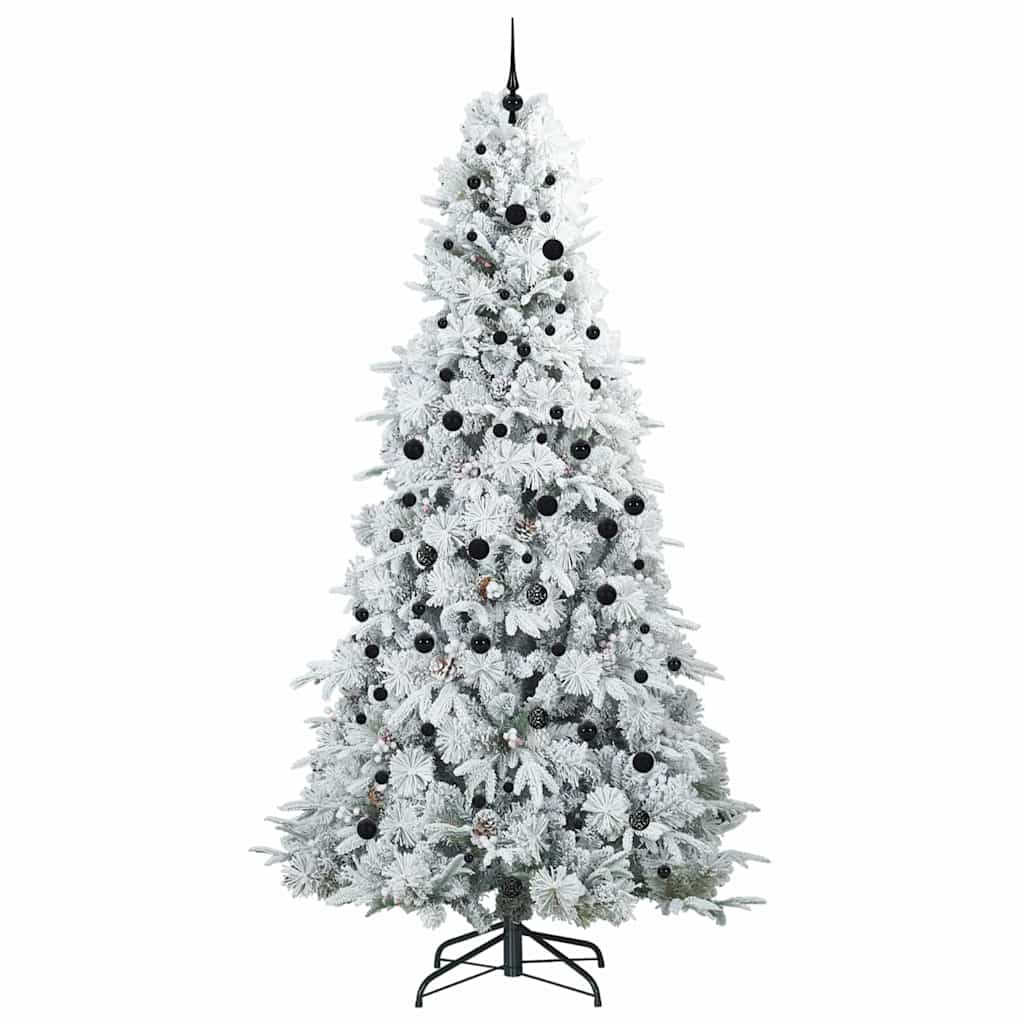 Kunstmatige Inklapbare Kerstboom Wit 240 cm PE en PVC is nu te koop bij PeponiXL, paradijselijk wonen!