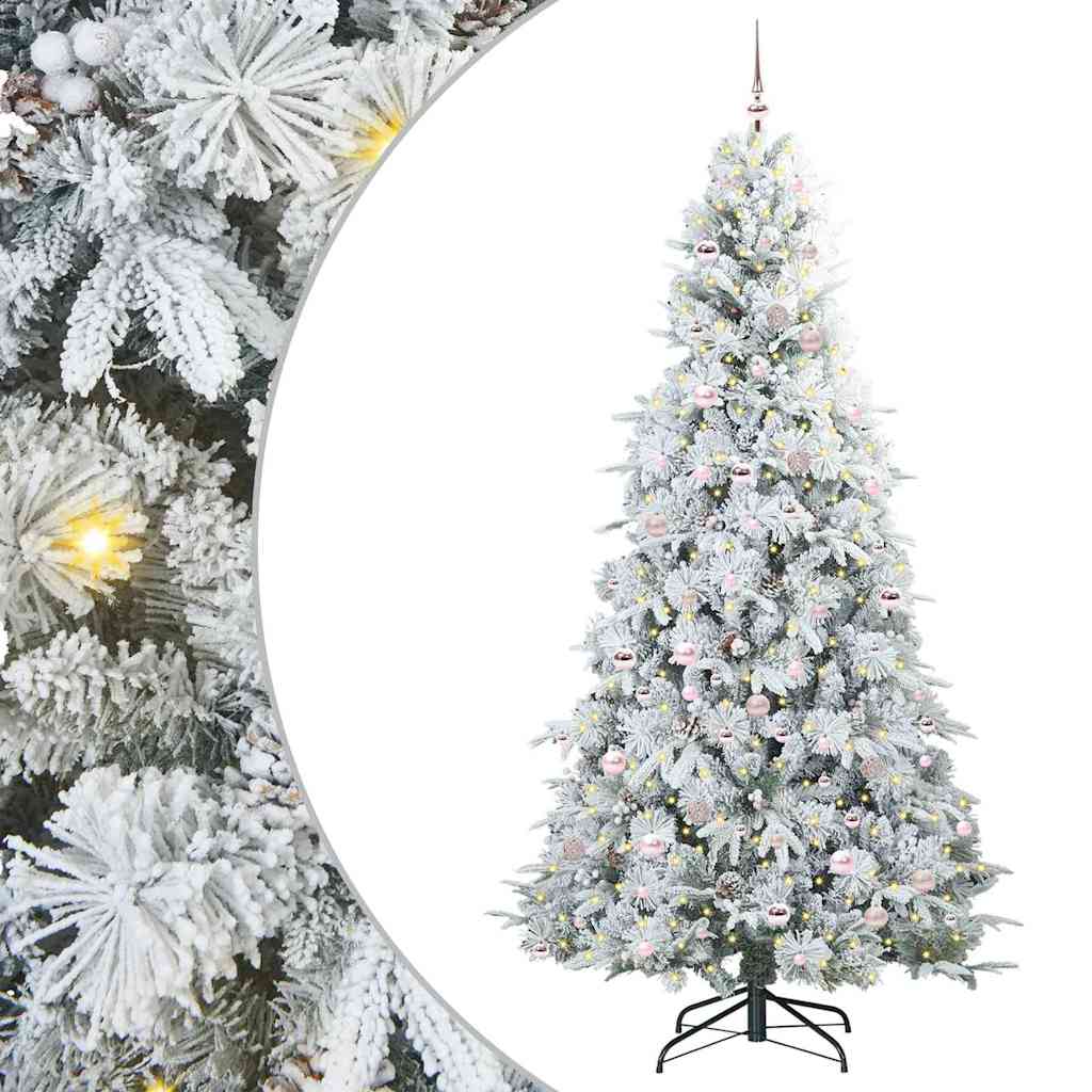 Kunstmatige Inklapbare Kerstboom Wit 240 cm PE en PVC is nu te koop bij PeponiXL, paradijselijk wonen!