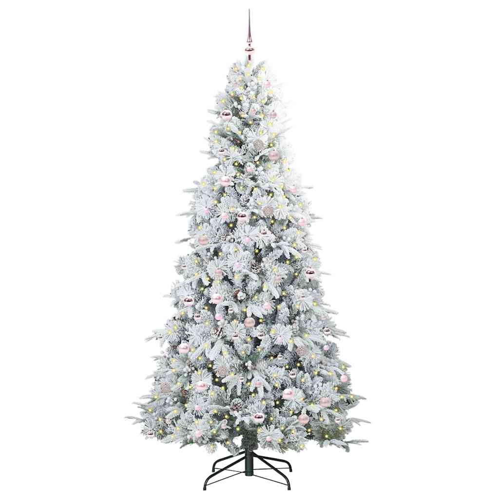 Kunstmatige Inklapbare Kerstboom Wit 240 cm PE en PVC is nu te koop bij PeponiXL, paradijselijk wonen!