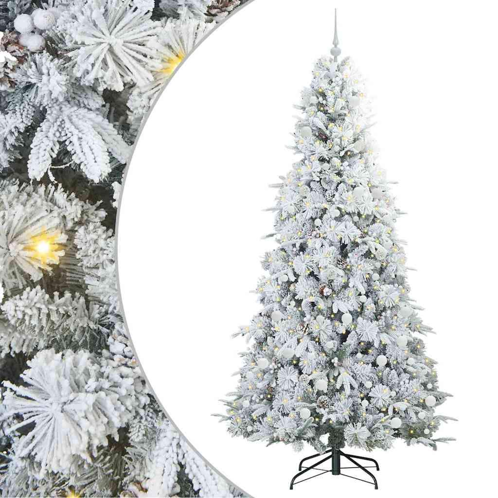 Kunstmatige Inklapbare Kerstboom Wit 240 cm PE en PVC is nu te koop bij PeponiXL, paradijselijk wonen!