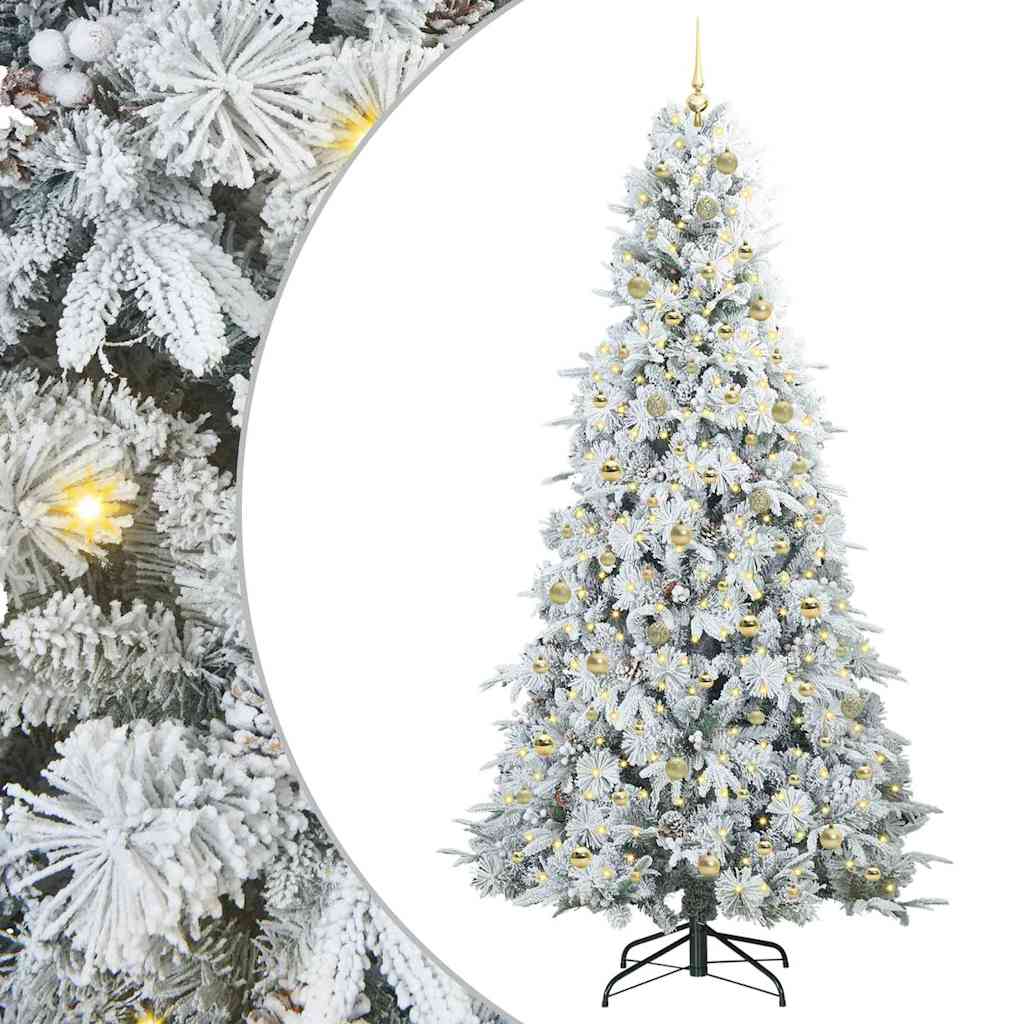 Kunstmatige Inklapbare Kerstboom Wit 240 cm PE en PVC is nu te koop bij PeponiXL, paradijselijk wonen!
