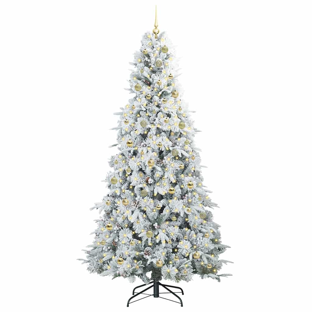 Kunstmatige Inklapbare Kerstboom Wit 240 cm PE en PVC is nu te koop bij PeponiXL, paradijselijk wonen!