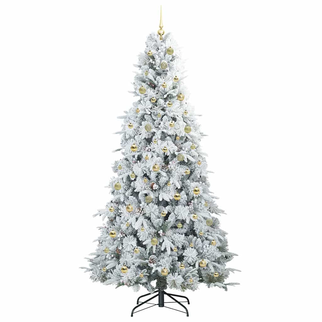 Kunstmatige Inklapbare Kerstboom Wit 240 cm PE en PVC is nu te koop bij PeponiXL, paradijselijk wonen!