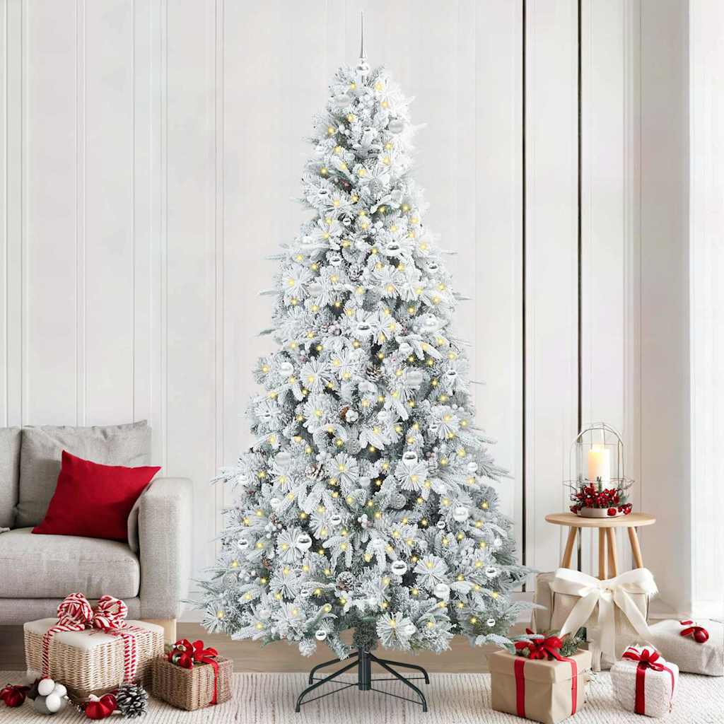 Kunstmatige Inklapbare Kerstboom Wit 240 cm PE en PVC is nu te koop bij PeponiXL, paradijselijk wonen!