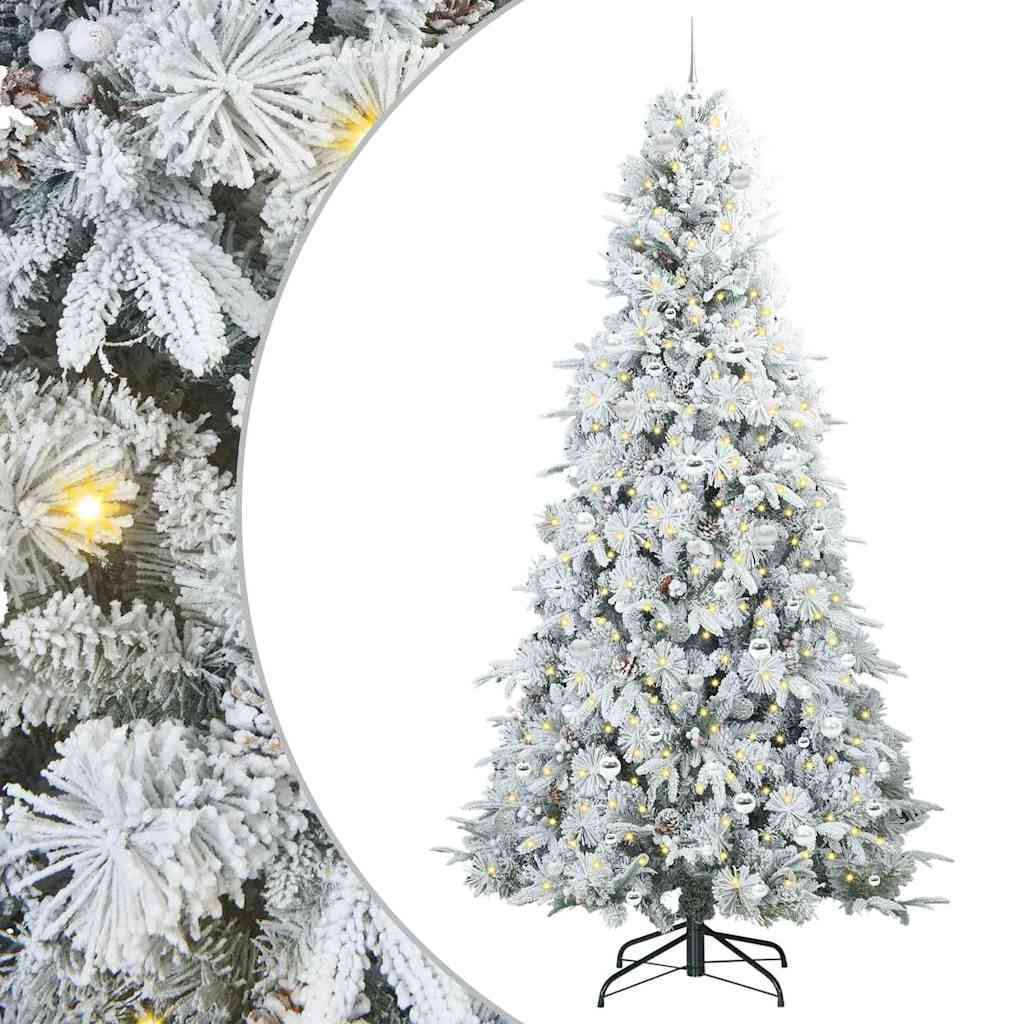 Kunstmatige Inklapbare Kerstboom Wit 240 cm PE en PVC is nu te koop bij PeponiXL, paradijselijk wonen!