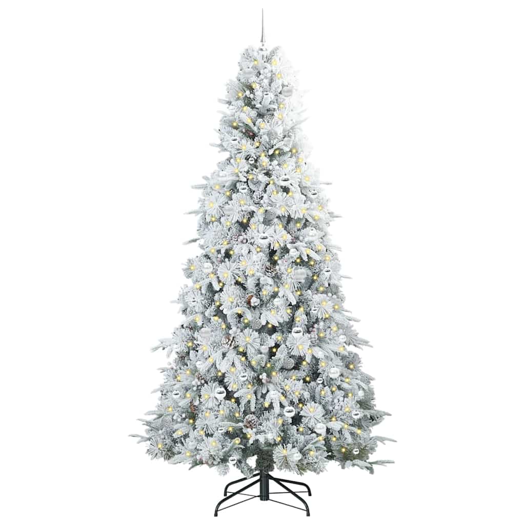 Kunstmatige Inklapbare Kerstboom Wit 240 cm PE en PVC is nu te koop bij PeponiXL, paradijselijk wonen!