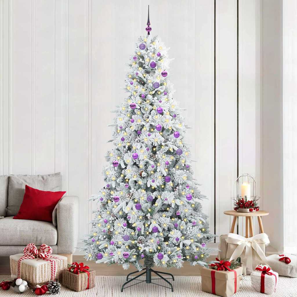 Kunstmatige Inklapbare Kerstboom Wit 240 cm PE en PVC is nu te koop bij PeponiXL, paradijselijk wonen!