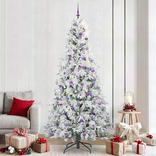 Kunstmatige Inklapbare Kerstboom Wit 240 cm PE en PVC is nu te koop bij PeponiXL, paradijselijk wonen!