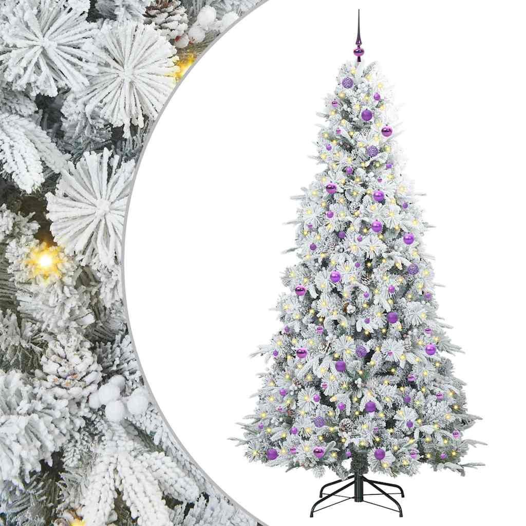 Kunstmatige Inklapbare Kerstboom Wit 240 cm PE en PVC is nu te koop bij PeponiXL, paradijselijk wonen!