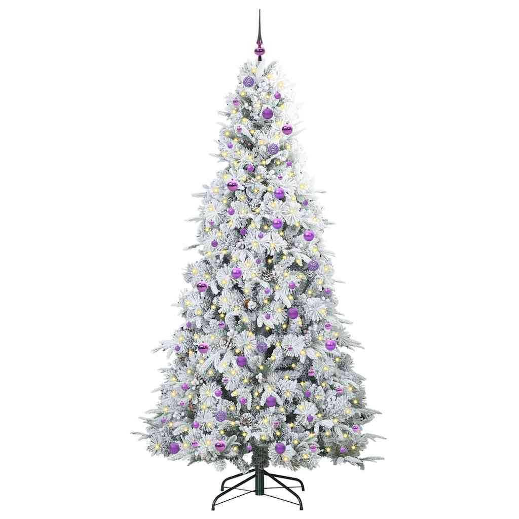 Kunstmatige Inklapbare Kerstboom Wit 240 cm PE en PVC is nu te koop bij PeponiXL, paradijselijk wonen!