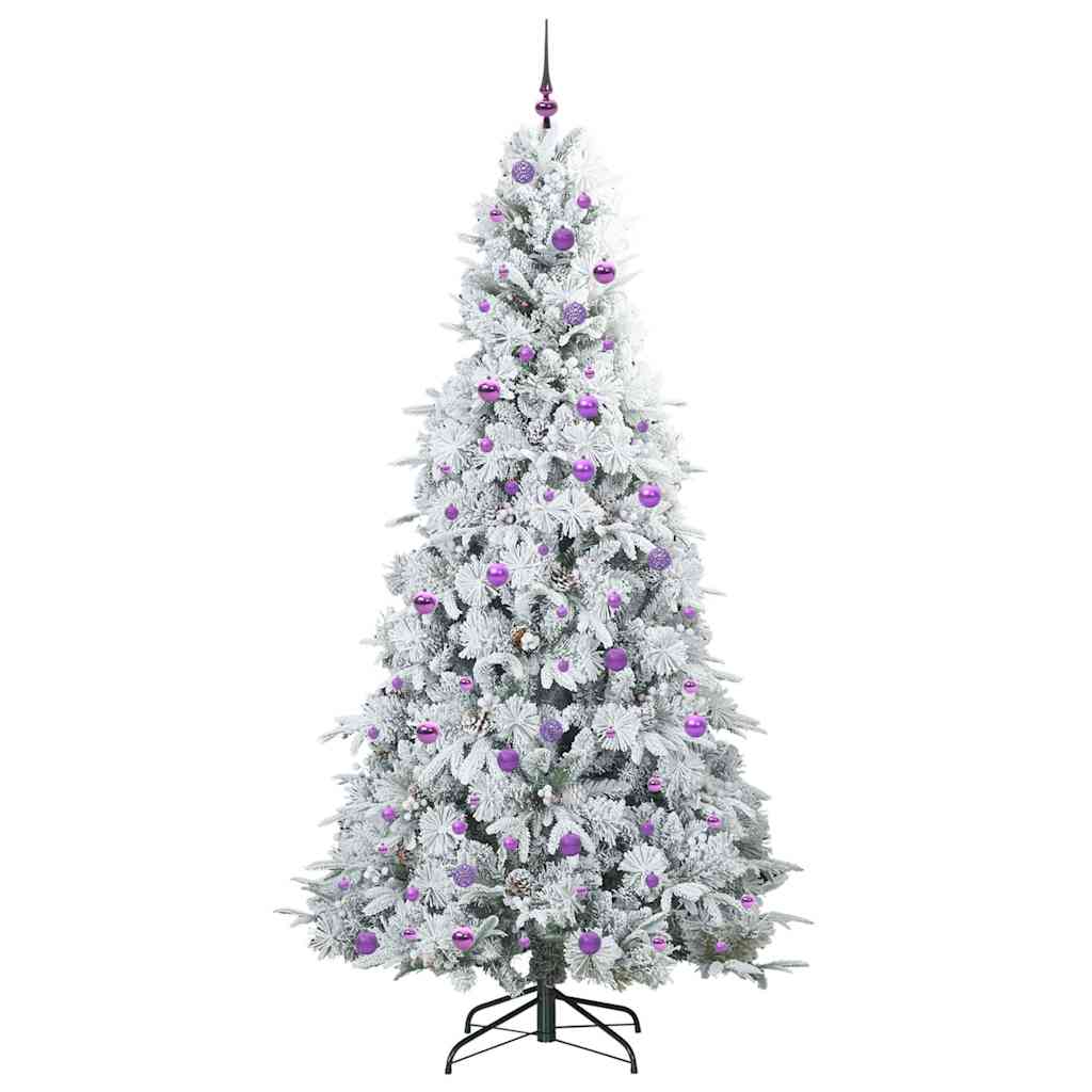 Kunstmatige Inklapbare Kerstboom Wit 240 cm PE en PVC is nu te koop bij PeponiXL, paradijselijk wonen!