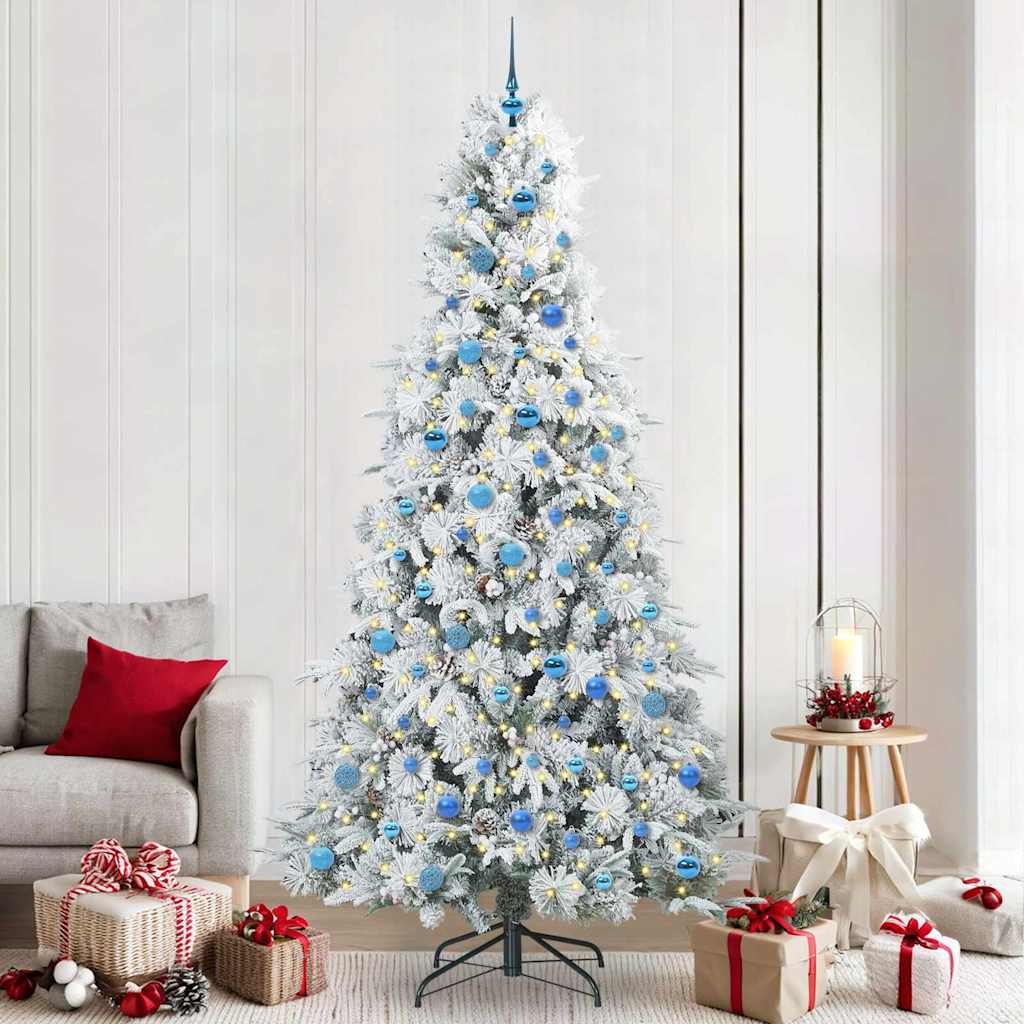 Kunstmatige Inklapbare Kerstboom Wit 240 cm PE en PVC is nu te koop bij PeponiXL, paradijselijk wonen!