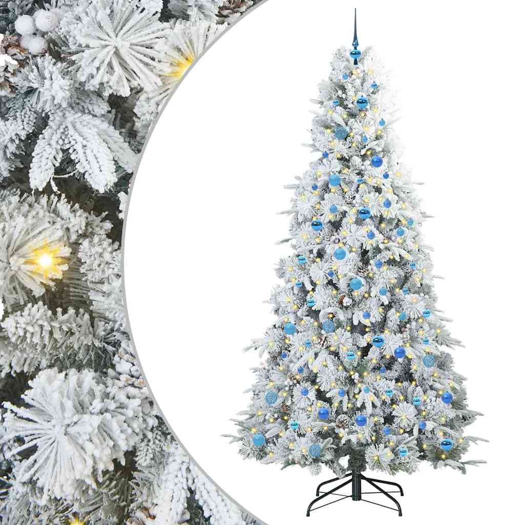Kunstmatige Inklapbare Kerstboom Wit 240 cm PE en PVC is nu te koop bij PeponiXL, paradijselijk wonen!