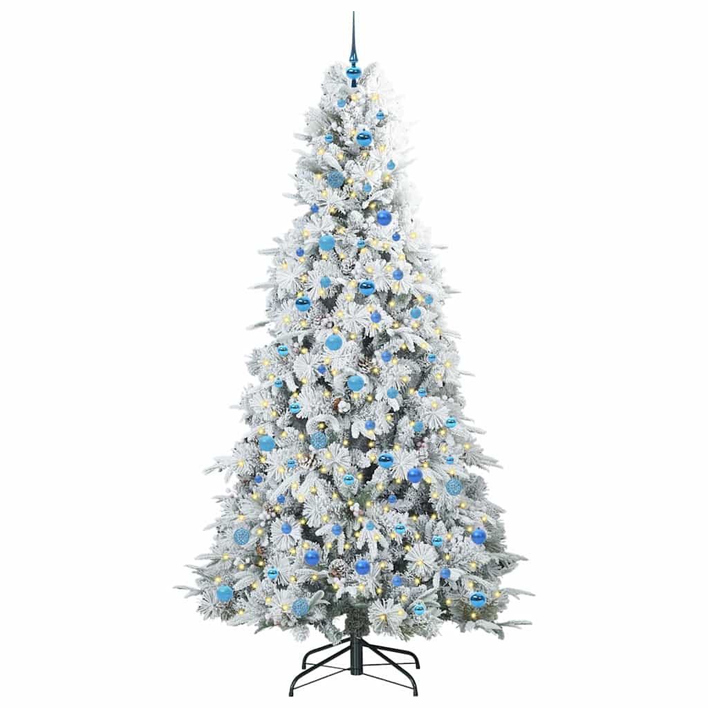 Kunstmatige Inklapbare Kerstboom Wit 240 cm PE en PVC is nu te koop bij PeponiXL, paradijselijk wonen!