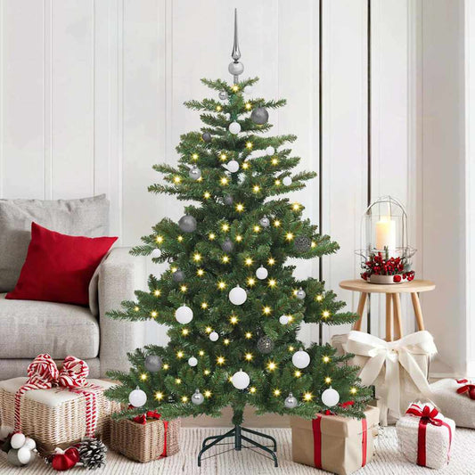 Kunstmatige Inklapbare Kerstboom Groen 150 cm PVC en staal is nu te koop bij PeponiXL, paradijselijk wonen!