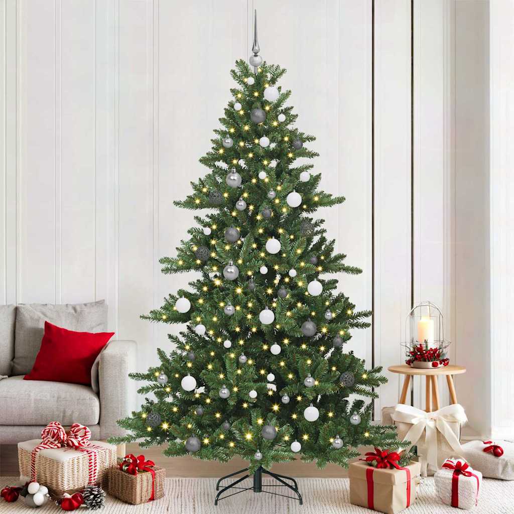 Kunstmatige Inklapbare Kerstboom Groen 210 cm PVC en staal is nu te koop bij PeponiXL, paradijselijk wonen!