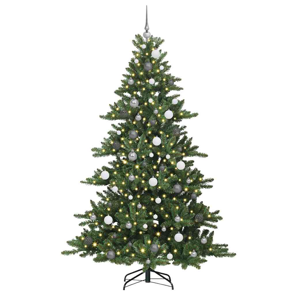 Kunstmatige Inklapbare Kerstboom Groen 210 cm PVC en staal is nu te koop bij PeponiXL, paradijselijk wonen!
