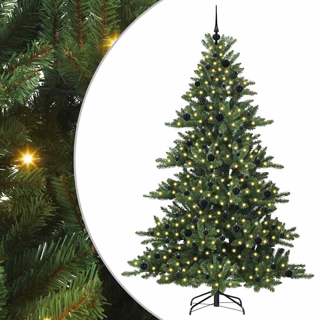 Kunstmatige Inklapbare Kerstboom Groen 210 cm PVC en staal is nu te koop bij PeponiXL, paradijselijk wonen!