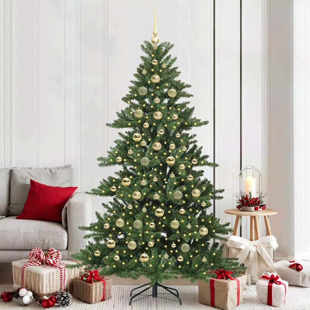 Kunstmatige Inklapbare Kerstboom Groen 210 cm PVC en staal is nu te koop bij PeponiXL, paradijselijk wonen!