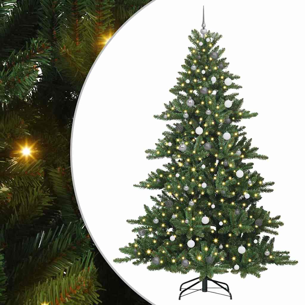 Kunstmatige Inklapbare Kerstboom Groen 240 cm PVC en staal is nu te koop bij PeponiXL, paradijselijk wonen!