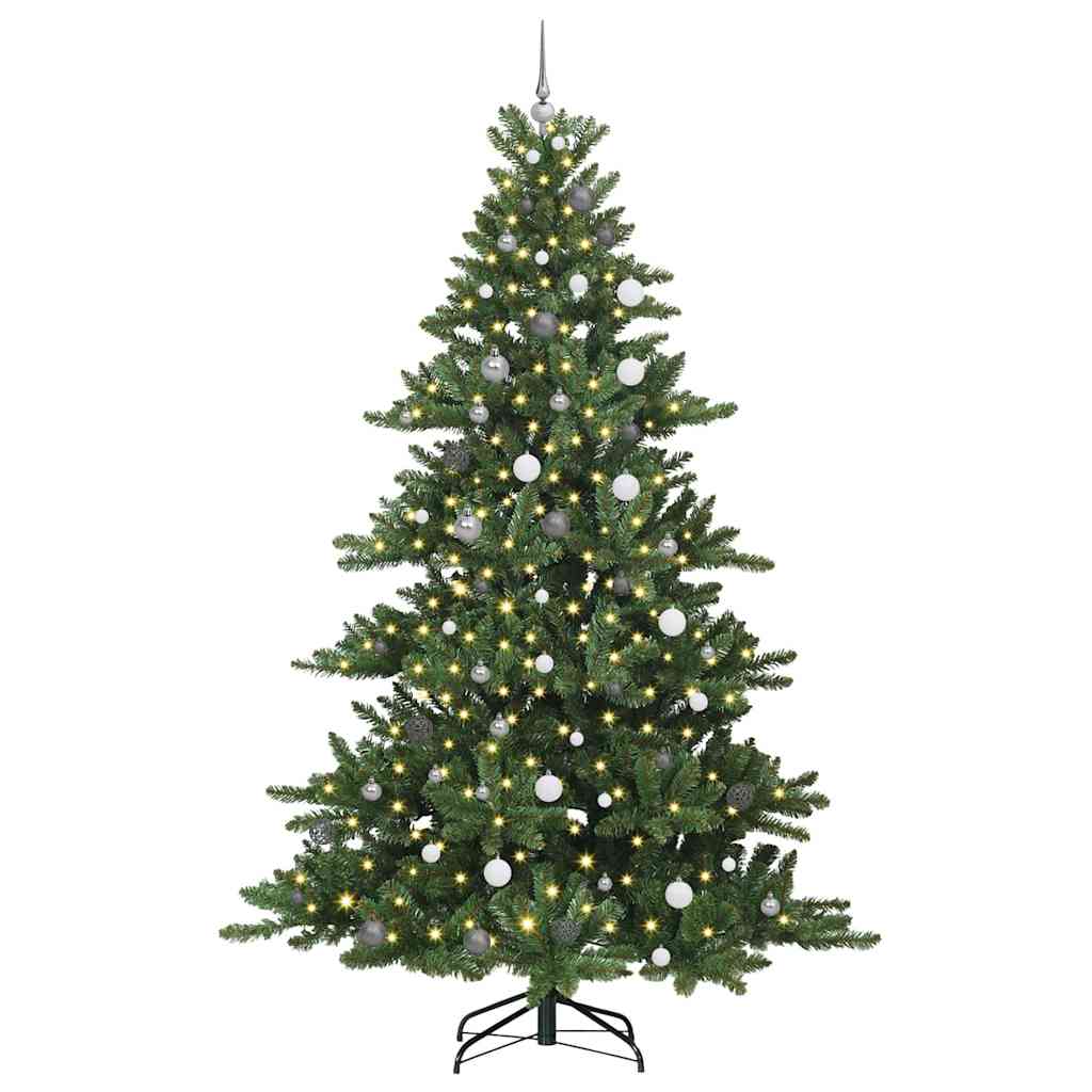 Kunstmatige Inklapbare Kerstboom Groen 240 cm PVC en staal is nu te koop bij PeponiXL, paradijselijk wonen!