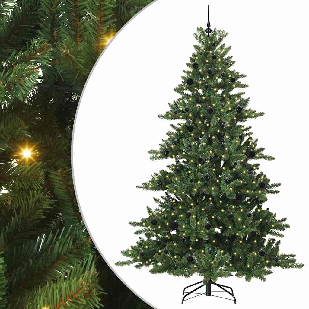 Kunstmatige Inklapbare Kerstboom Groen 240 cm PVC en staal is nu te koop bij PeponiXL, paradijselijk wonen!