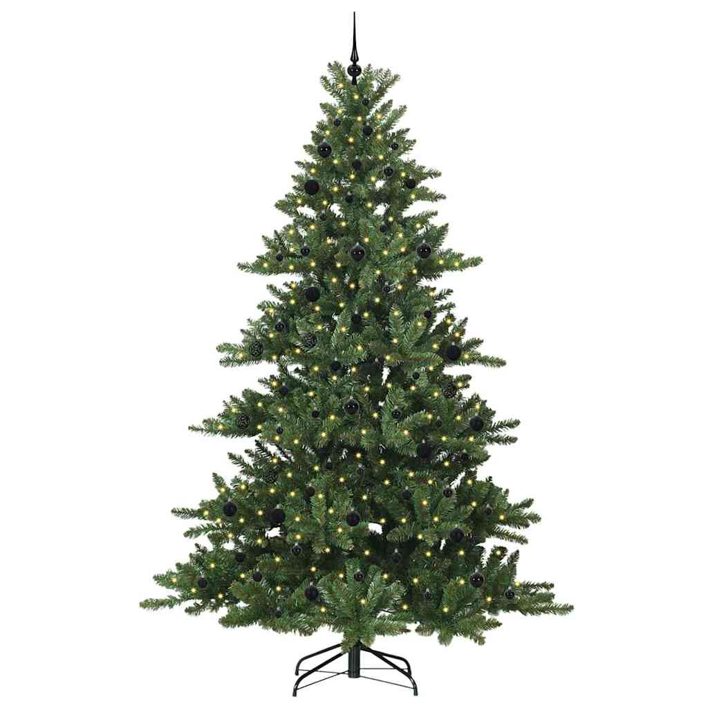 Kunstmatige Inklapbare Kerstboom Groen 240 cm PVC en staal is nu te koop bij PeponiXL, paradijselijk wonen!