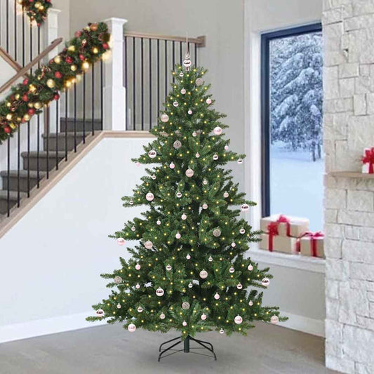 Kunstmatige Inklapbare Kerstboom Groen 240 cm PVC en staal is nu te koop bij PeponiXL, paradijselijk wonen!