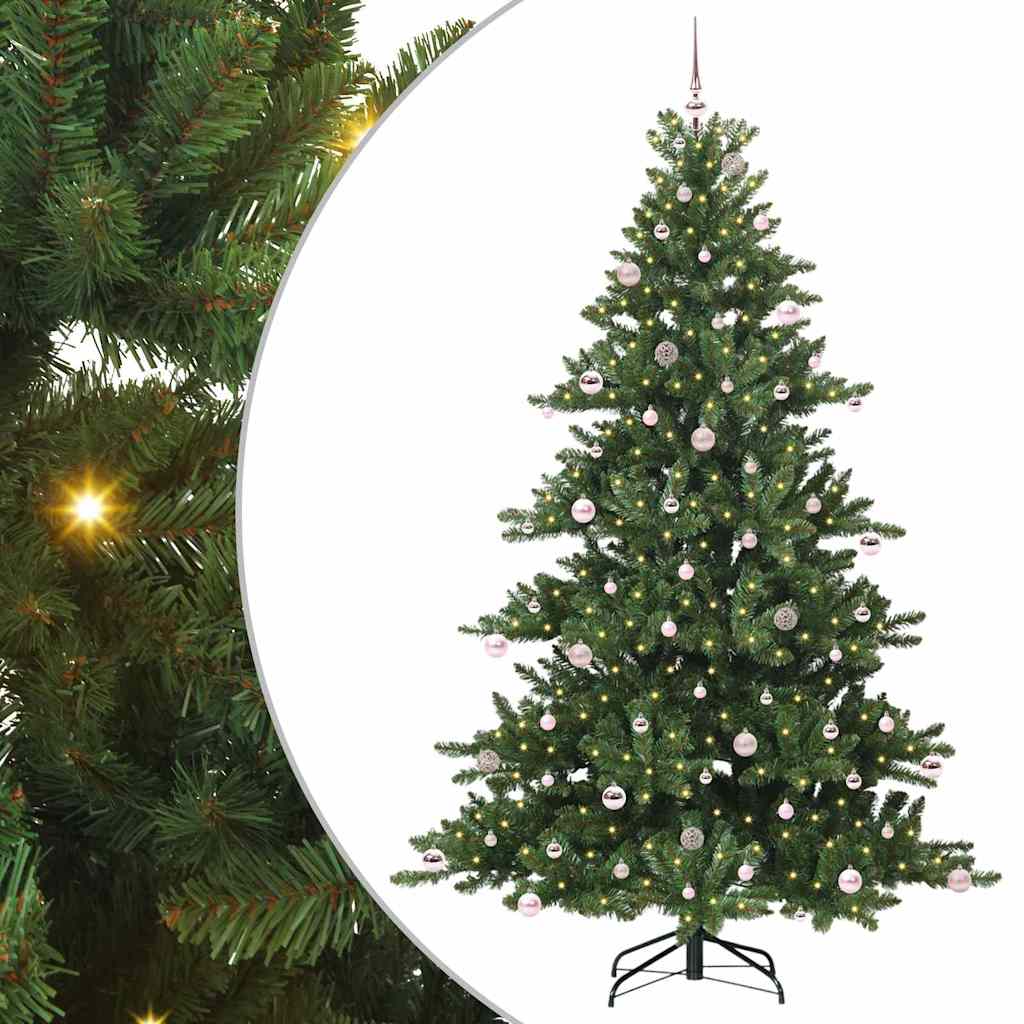 Kunstmatige Inklapbare Kerstboom Groen 240 cm PVC en staal is nu te koop bij PeponiXL, paradijselijk wonen!