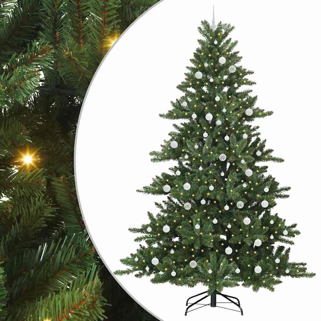 Kunstmatige Inklapbare Kerstboom Groen 240 cm PVC en staal is nu te koop bij PeponiXL, paradijselijk wonen!