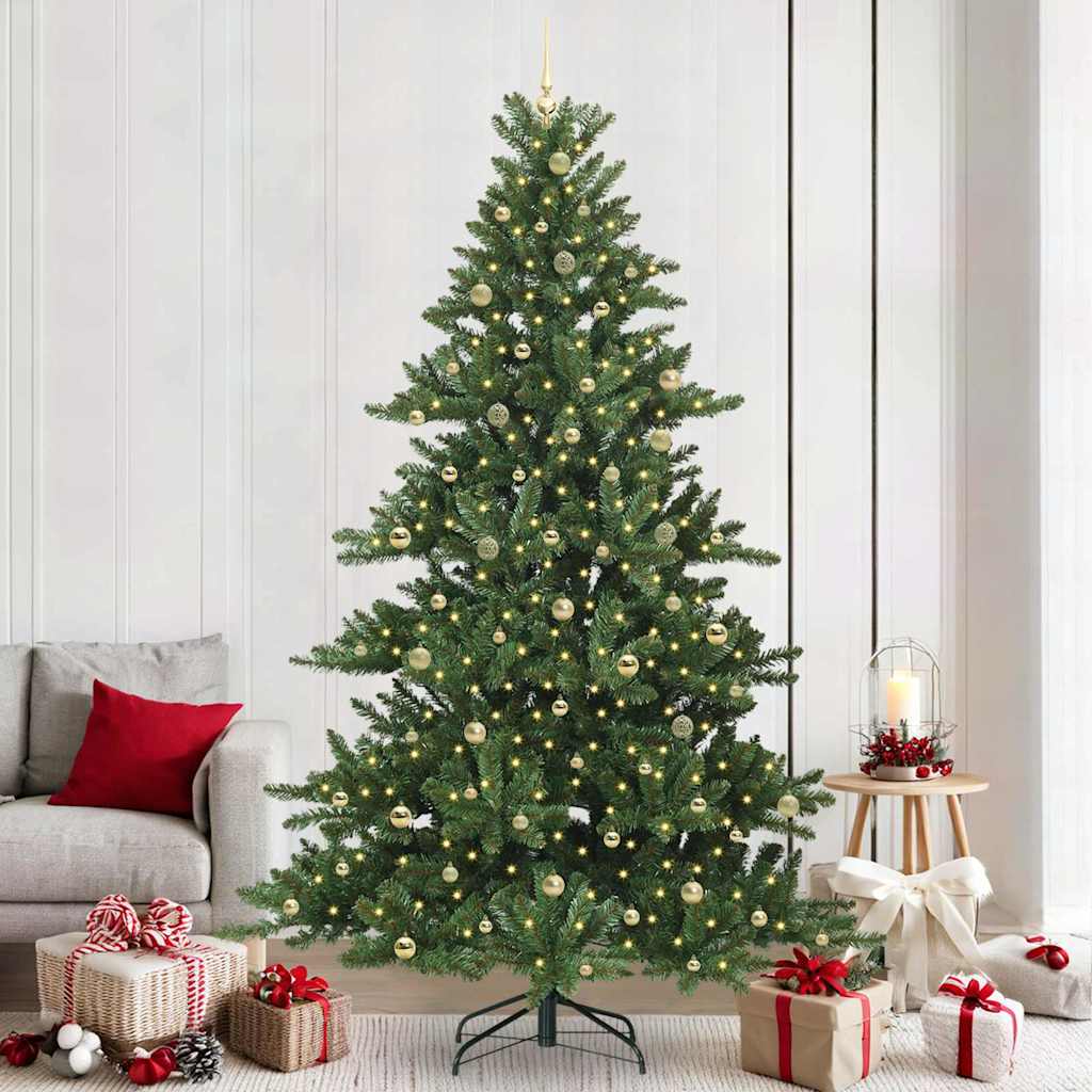 Kunstmatige Inklapbare Kerstboom Groen 240 cm PVC en staal is nu te koop bij PeponiXL, paradijselijk wonen!