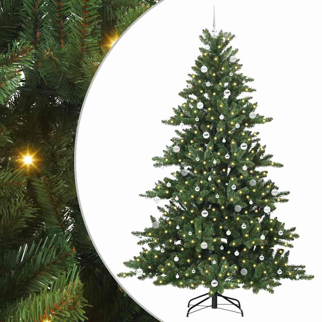 Kunstmatige Inklapbare Kerstboom Groen 240 cm PVC en staal is nu te koop bij PeponiXL, paradijselijk wonen!