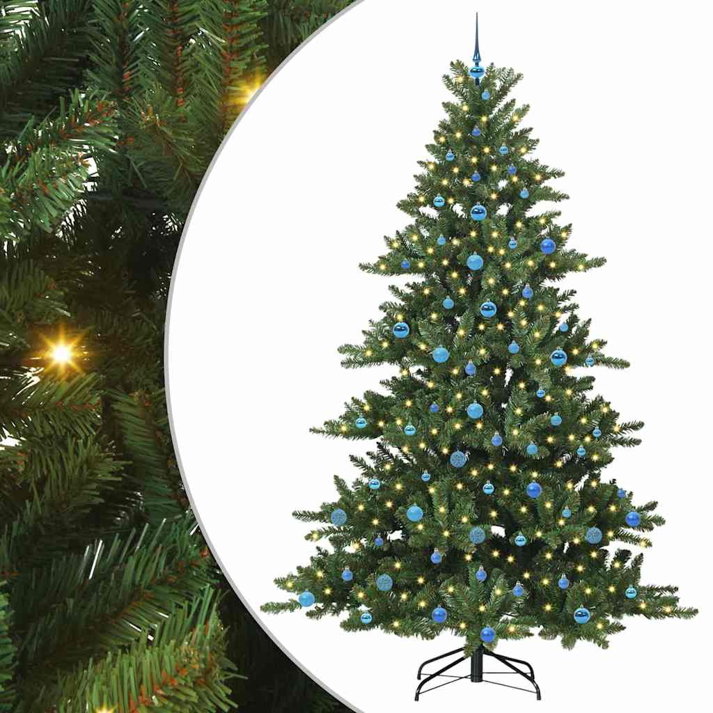 Kunstmatige Inklapbare Kerstboom Groen 240 cm PVC en staal is nu te koop bij PeponiXL, paradijselijk wonen!