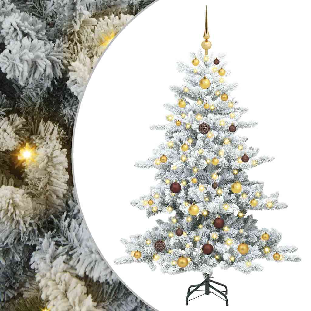 Kunstmatige Inklapbare Kerstboom Wit 150 cm PVC en staal is nu te koop bij PeponiXL, paradijselijk wonen!