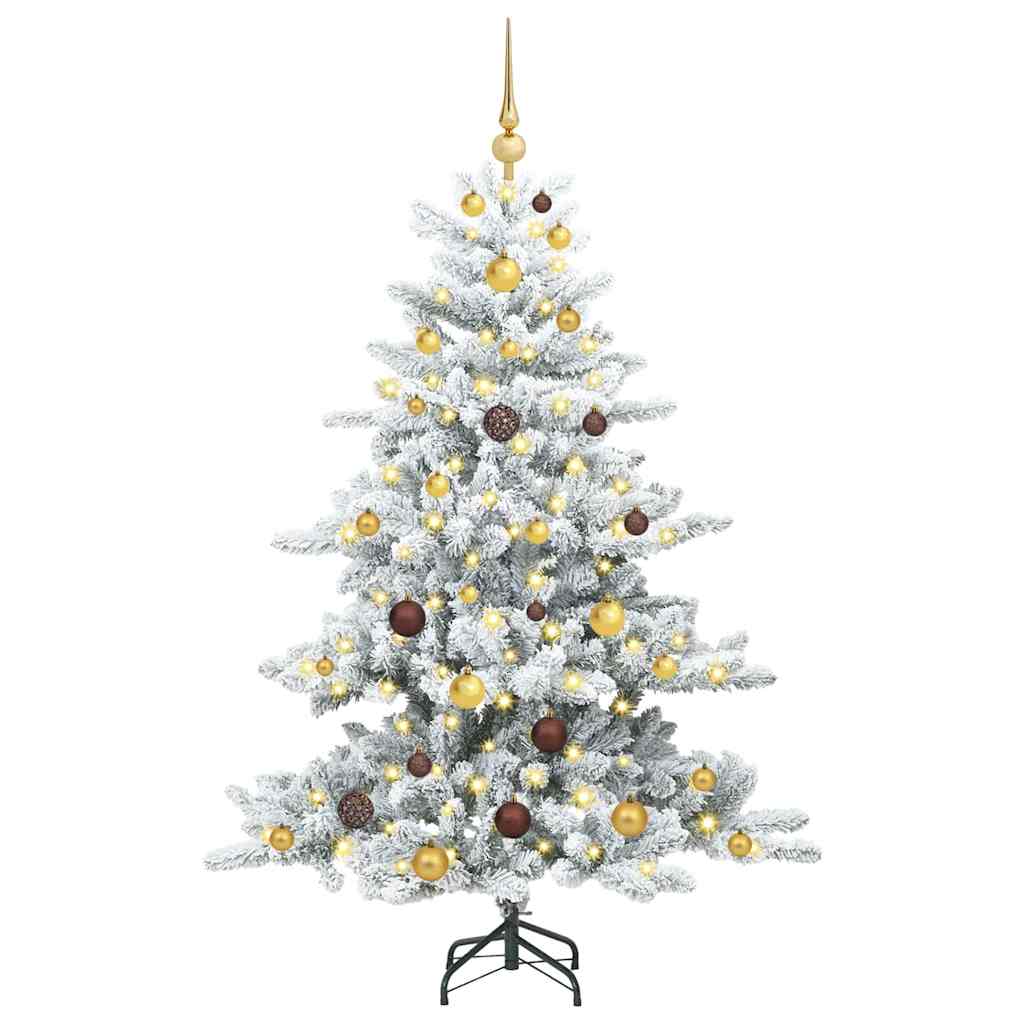 Kunstmatige Inklapbare Kerstboom Wit 150 cm PVC en staal is nu te koop bij PeponiXL, paradijselijk wonen!