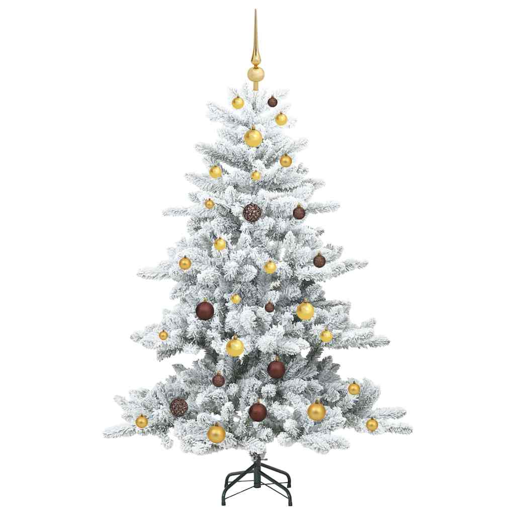Kunstmatige Inklapbare Kerstboom Wit 150 cm PVC en staal is nu te koop bij PeponiXL, paradijselijk wonen!