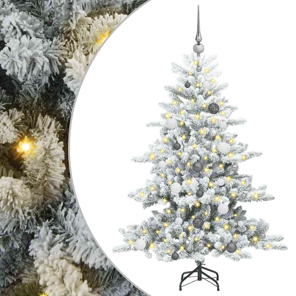 Kunstmatige Inklapbare Kerstboom Wit 150 cm PVC en staal is nu te koop bij PeponiXL, paradijselijk wonen!